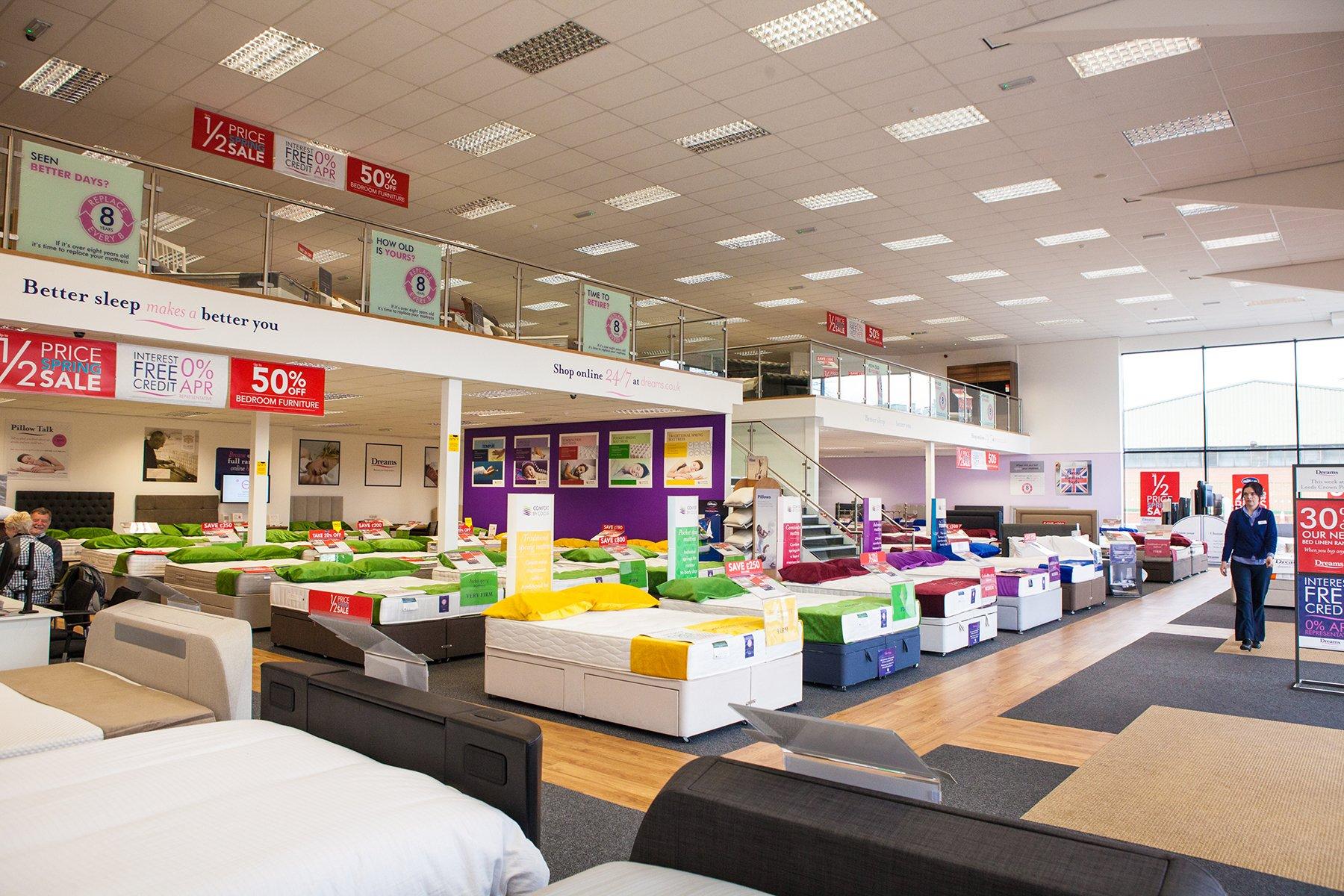 Dreams Store in Leeds Crown Point Beds, Mattresses & Furniture Dreams